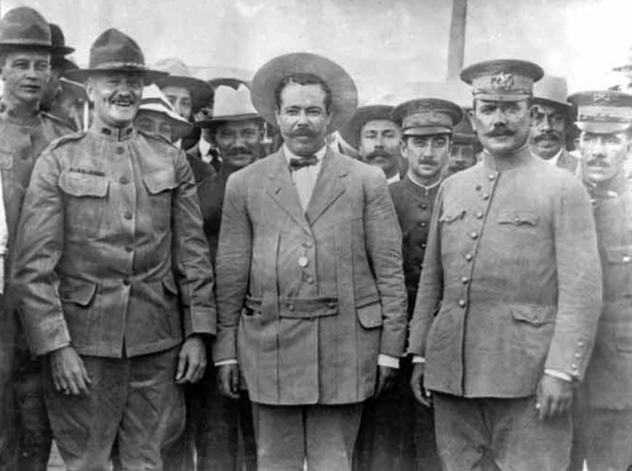 General Pershing with Pancho Villa prior to Villa becoming an enemy of the United States.